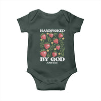 Handpicked By God Baby Onesie Religious Christian Bible Verse Strawberries