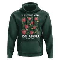 Handpicked By God Hoodie Religious Christian Bible Verse Strawberries