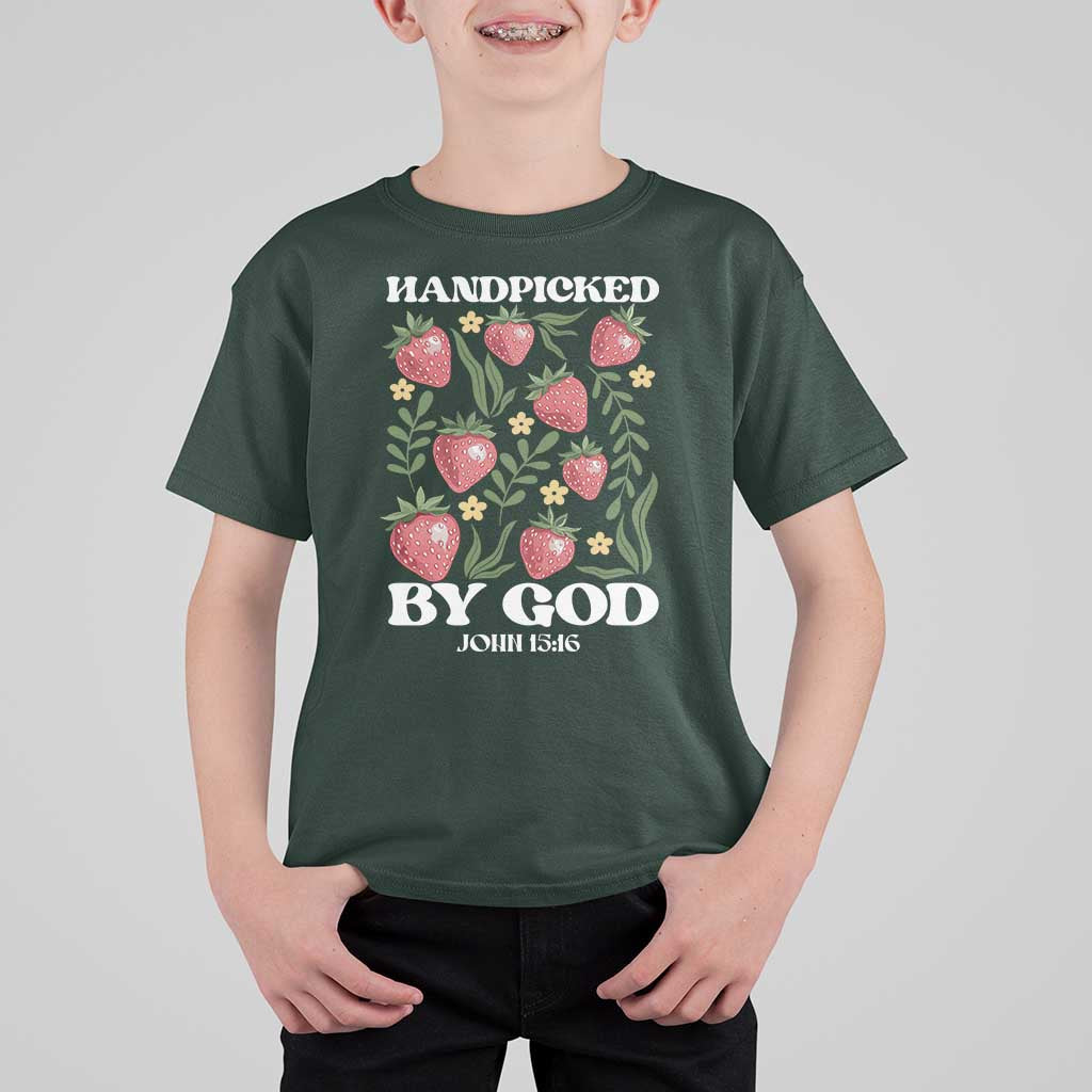 Handpicked By God T Shirt For Kid Religious Christian Bible Verse Strawberries