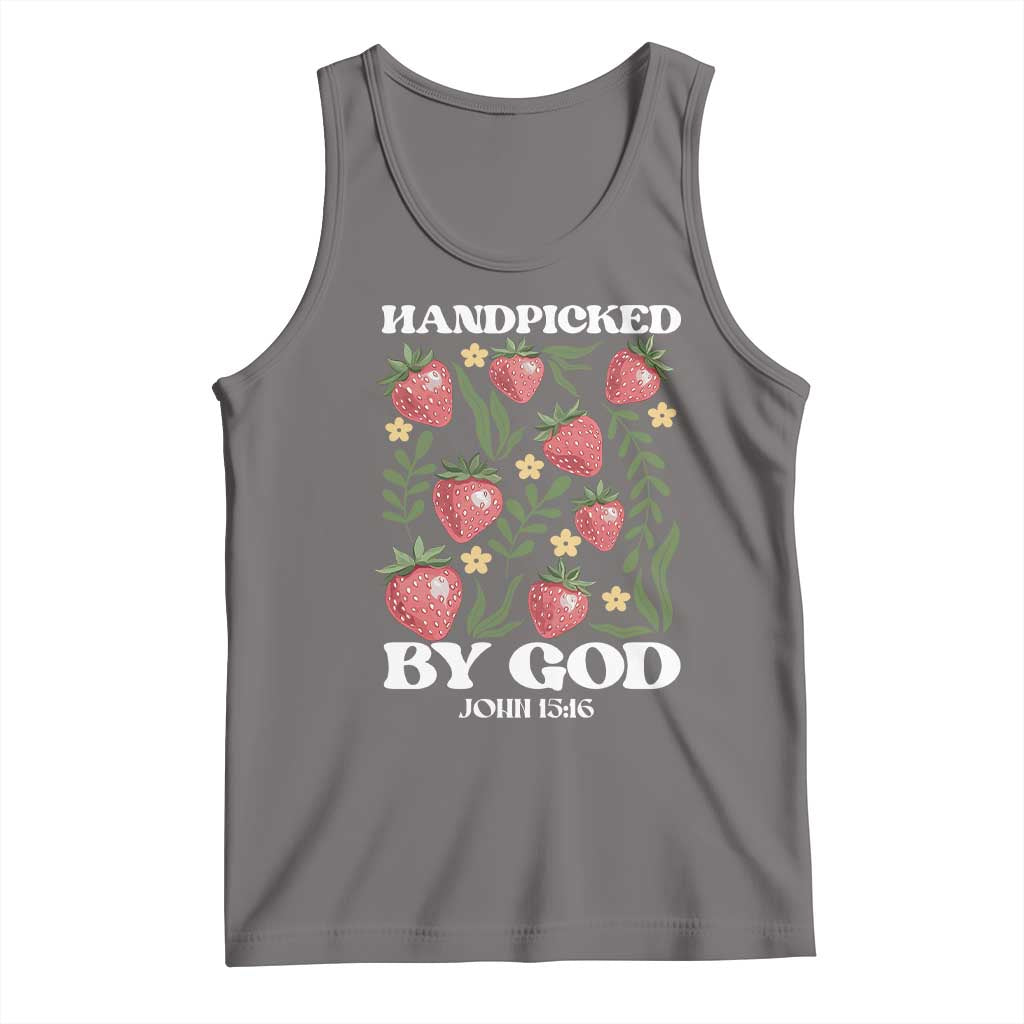 Handpicked By God Tank Top Religious Christian Bible Verse Strawberries
