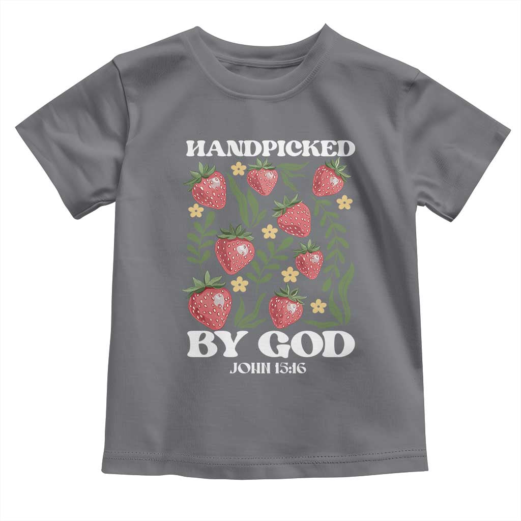 Handpicked By God Toddler T Shirt Religious Christian Bible Verse Strawberries