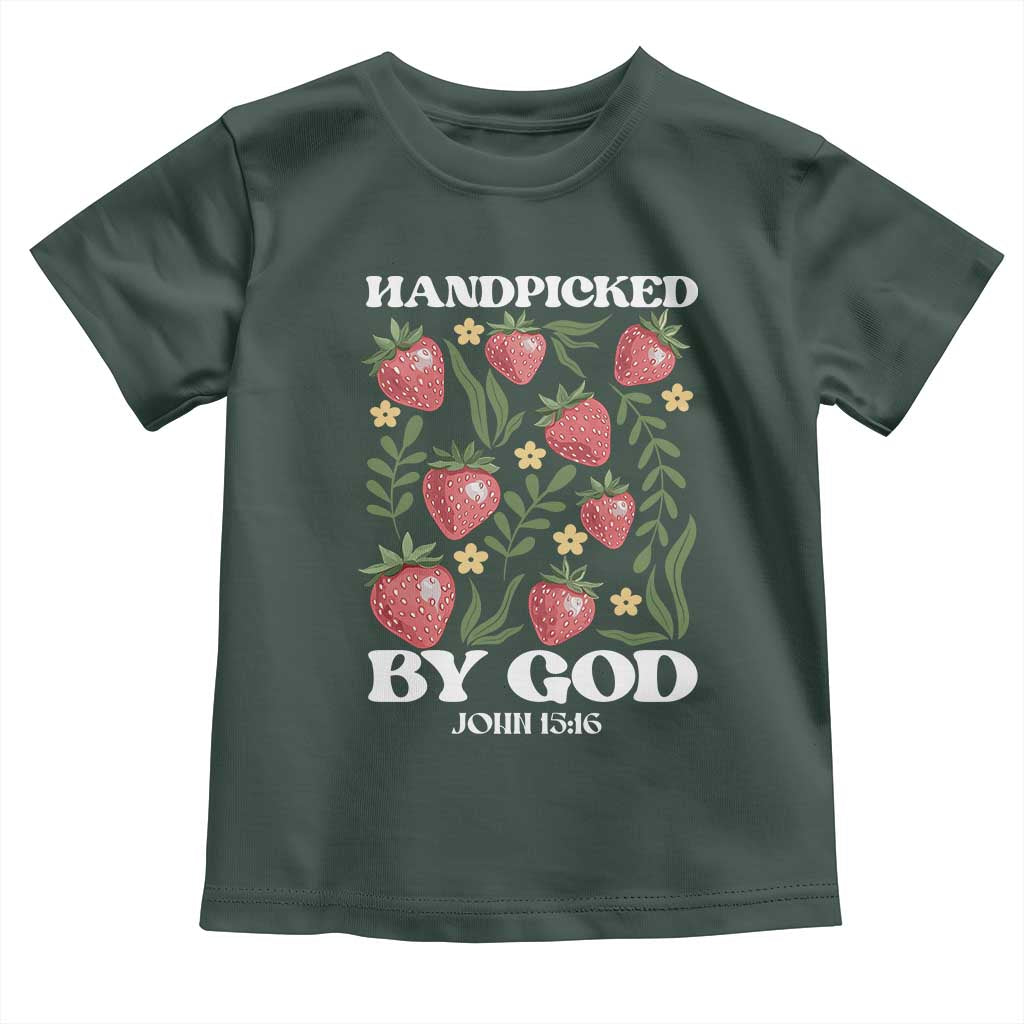 Handpicked By God Toddler T Shirt Religious Christian Bible Verse Strawberries