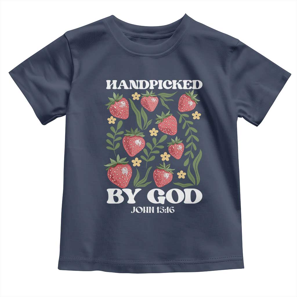 Handpicked By God Toddler T Shirt Religious Christian Bible Verse Strawberries