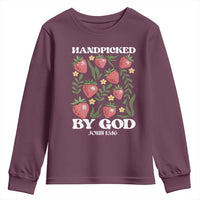 Handpicked By God Youth Sweatshirt Religious Christian Bible Verse Strawberries
