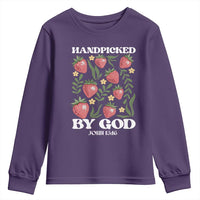 Handpicked By God Youth Sweatshirt Religious Christian Bible Verse Strawberries