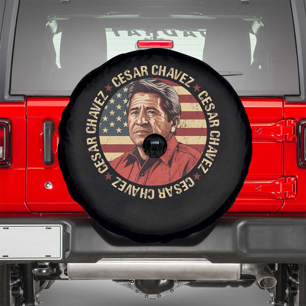 Cesar Chavez Spare Tire Cover March Holiday Hispanic Heritage American Map