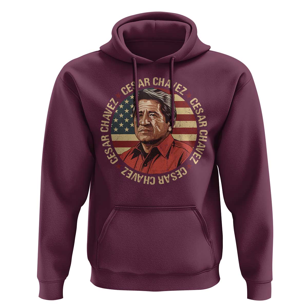 Cesar Chavez Hoodie March Holiday Hispanic Heritage American Map