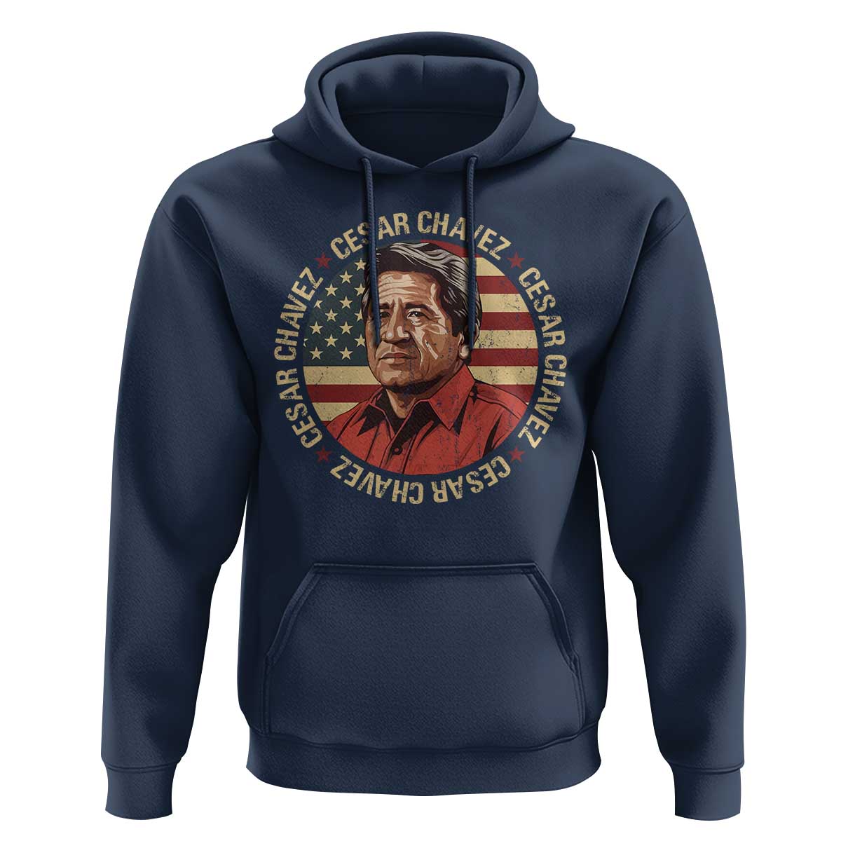 Cesar Chavez Hoodie March Holiday Hispanic Heritage American Map