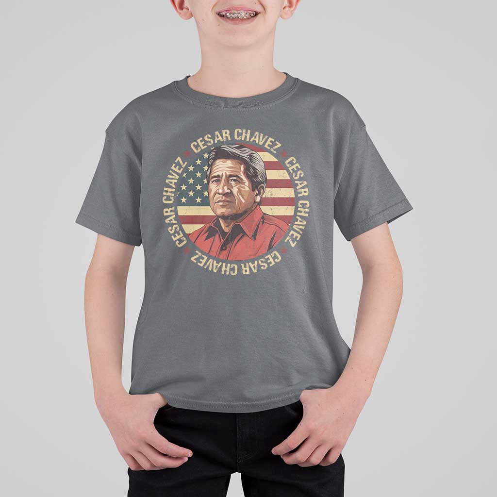 Cesar Chavez T Shirt For Kid March Holiday Hispanic Heritage American Map
