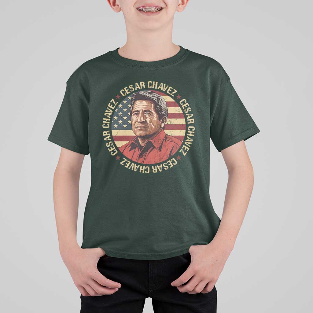 Cesar Chavez T Shirt For Kid March Holiday Hispanic Heritage American Map