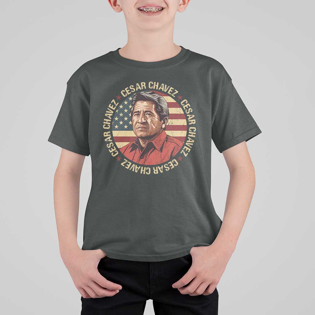 Cesar Chavez T Shirt For Kid March Holiday Hispanic Heritage American Map