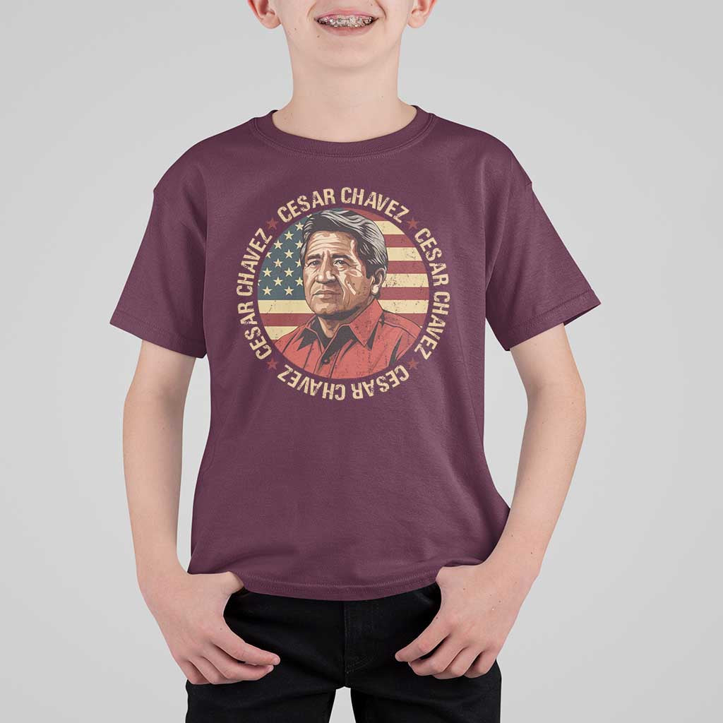 Cesar Chavez T Shirt For Kid March Holiday Hispanic Heritage American Map