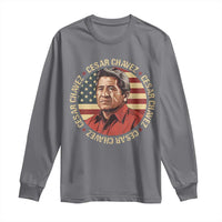 Cesar Chavez Long Sleeve Shirt March Holiday Hispanic Heritage American Map