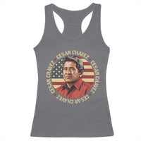 Cesar Chavez Racerback Tank Top March Holiday Hispanic Heritage American Map