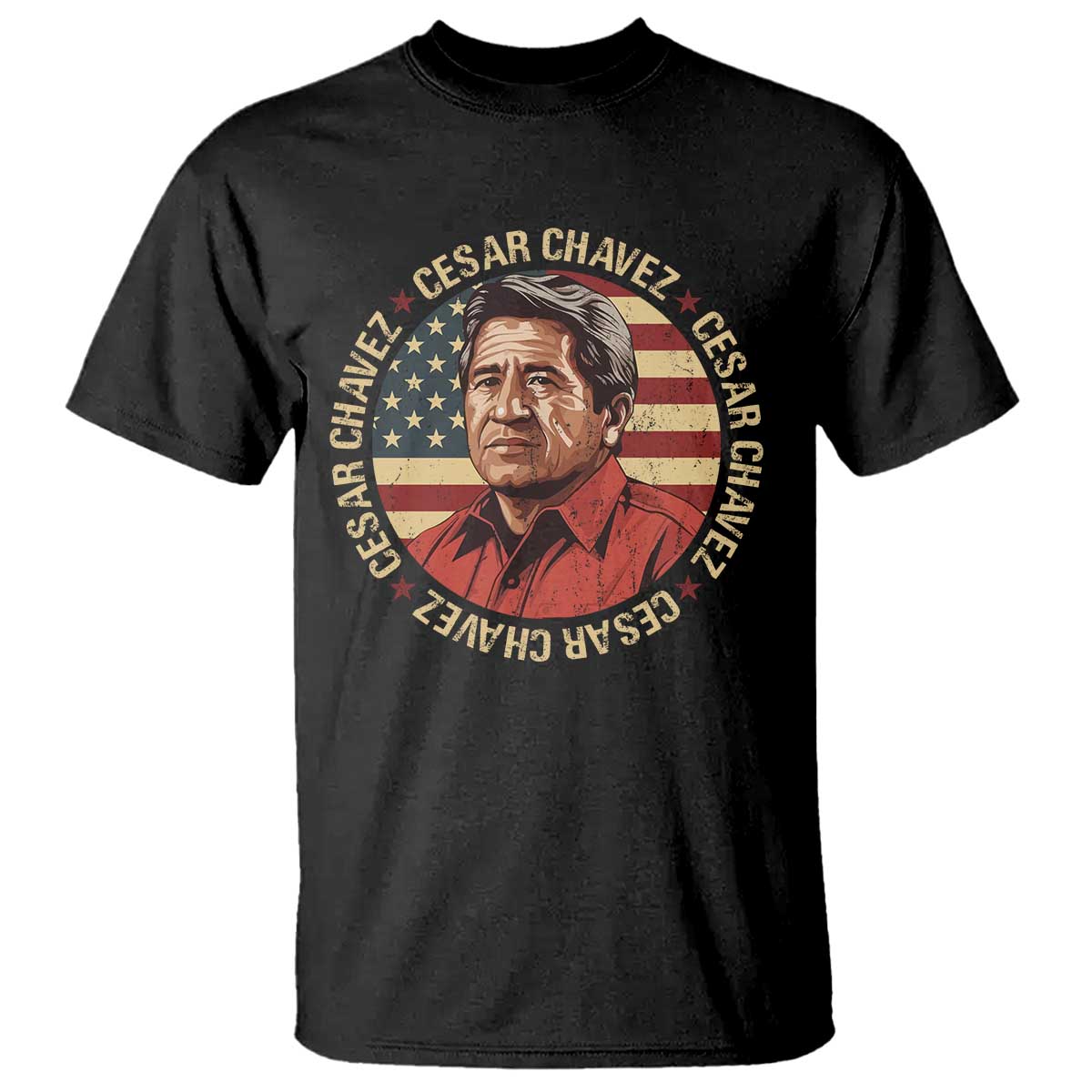 Cesar Chavez T Shirt March Holiday Hispanic Heritage American Map