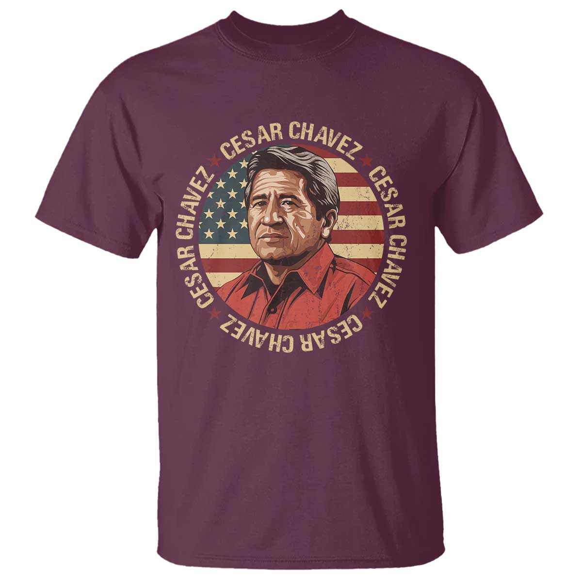 Cesar Chavez T Shirt March Holiday Hispanic Heritage American Map