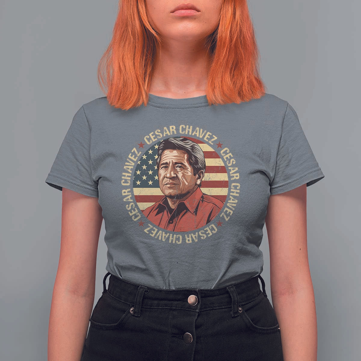 Cesar Chavez T Shirt For Women March Holiday Hispanic Heritage American Map