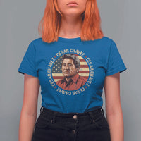 Cesar Chavez T Shirt For Women March Holiday Hispanic Heritage American Map