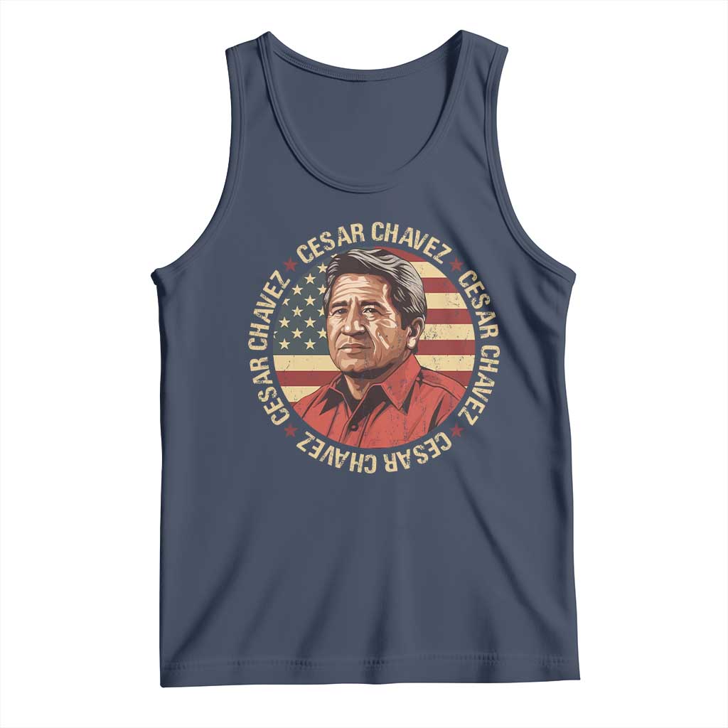 Cesar Chavez Tank Top March Holiday Hispanic Heritage American Map