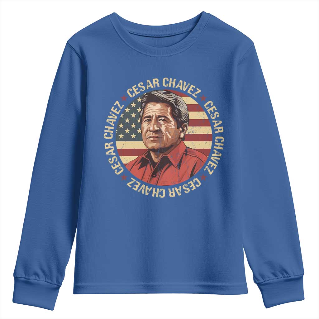 Cesar Chavez Youth Sweatshirt March Holiday Hispanic Heritage American Map