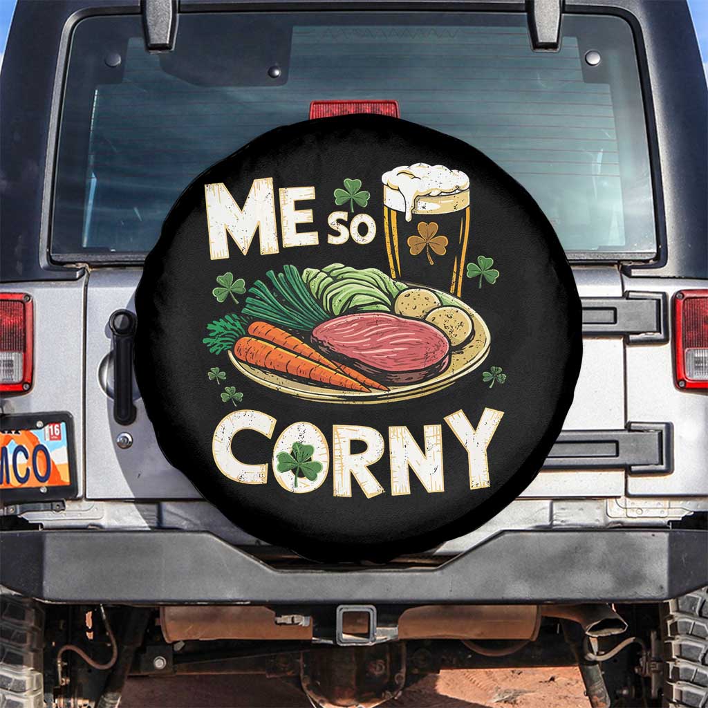 Funny St Patricks Day Me So Corny Spare Tire Cover Stout Irish Corned Beef
