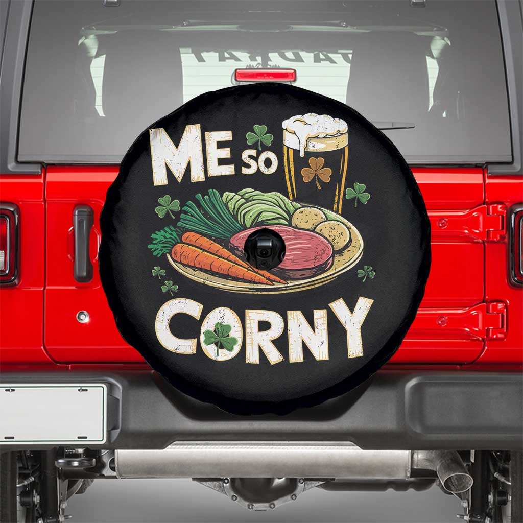 Funny St Patricks Day Me So Corny Spare Tire Cover Stout Irish Corned Beef