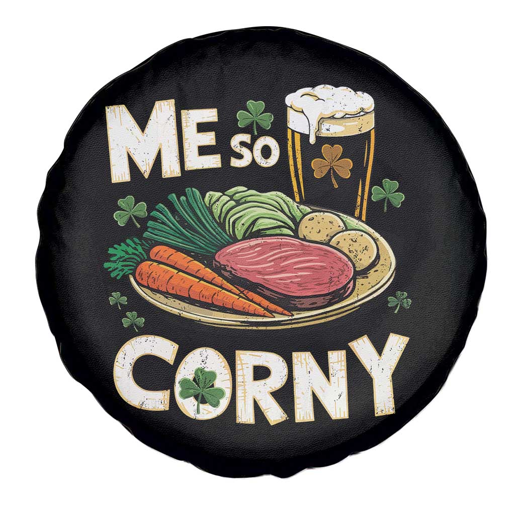 Funny St Patricks Day Me So Corny Spare Tire Cover Stout Irish Corned Beef