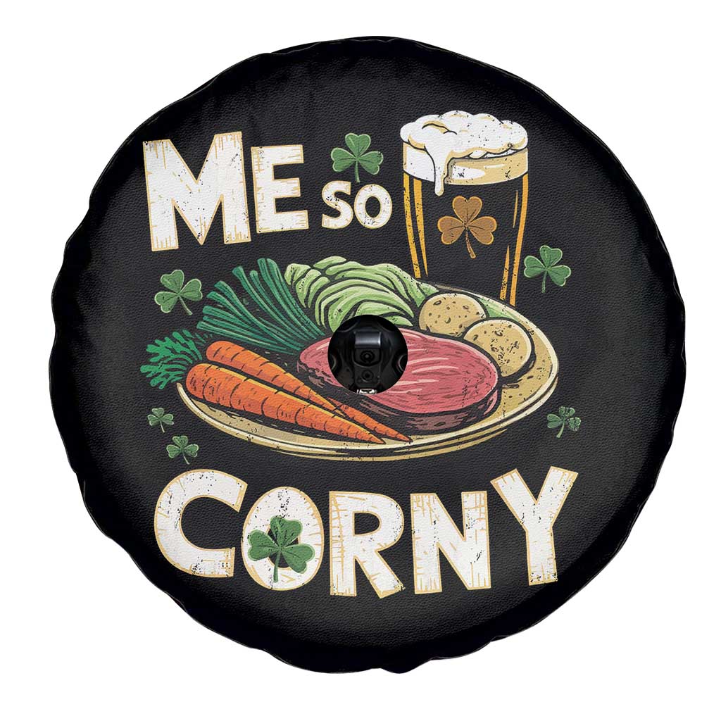 Funny St Patricks Day Me So Corny Spare Tire Cover Stout Irish Corned Beef