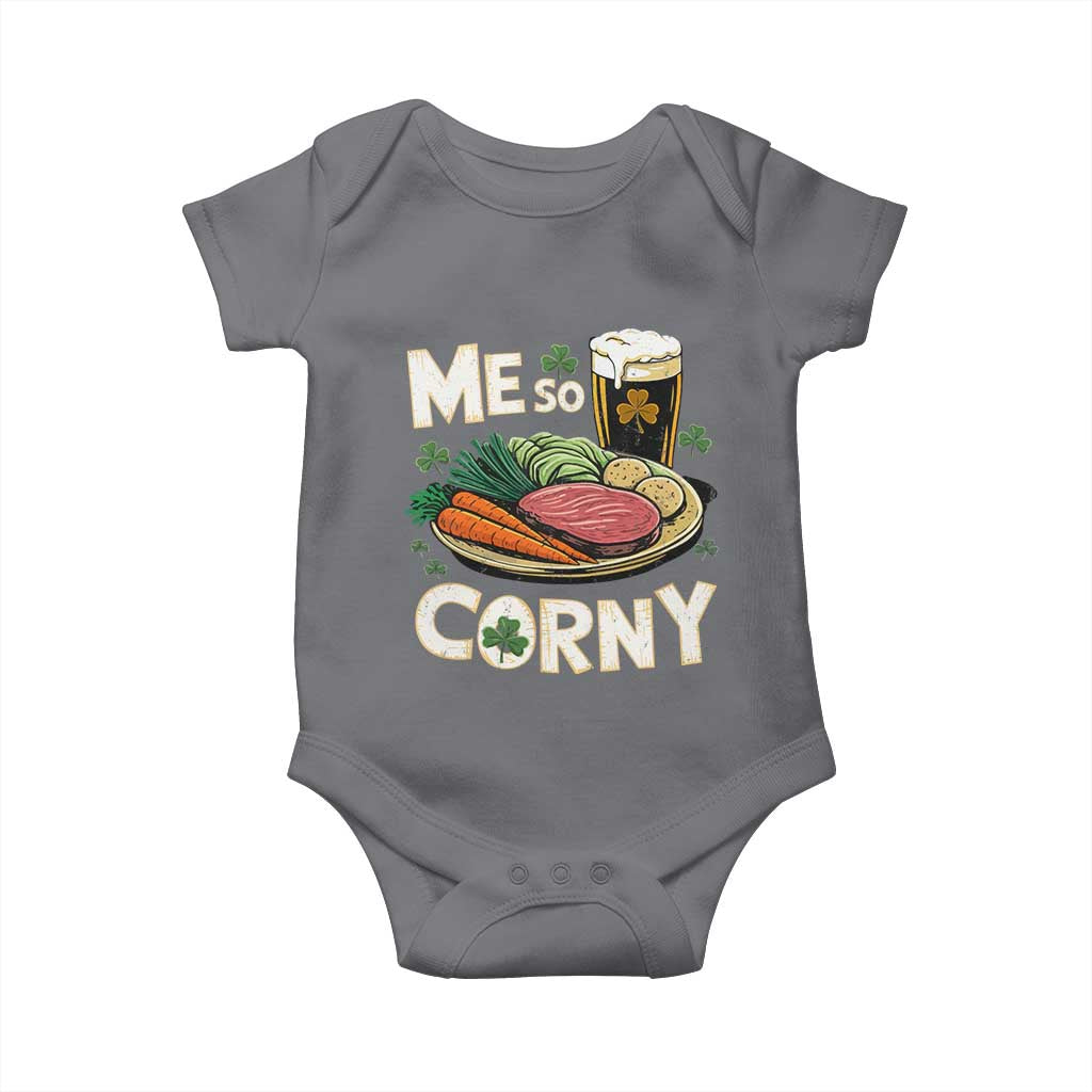 Funny St Patricks Day Me So Corny Baby Onesie Stout Irish Corned Beef