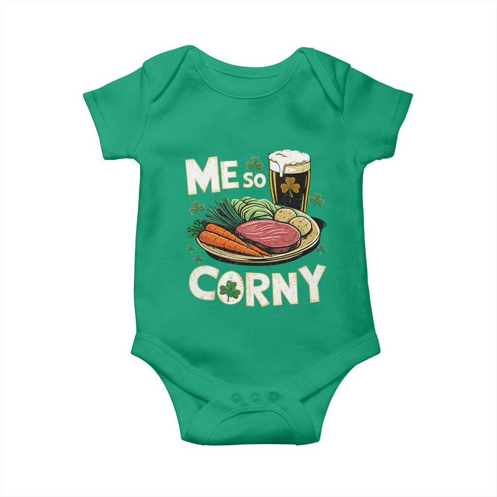 Funny St Patricks Day Me So Corny Baby Onesie Stout Irish Corned Beef