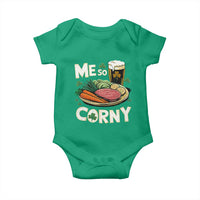 Funny St Patricks Day Me So Corny Baby Onesie Stout Irish Corned Beef