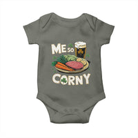 Funny St Patricks Day Me So Corny Baby Onesie Stout Irish Corned Beef