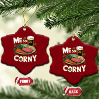 Funny St Patricks Day Me So Corny Ceramic Ornament Stout Irish Corned Beef