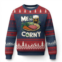 Funny St Patricks Day Me So Corny Ugly Christmas Sweater Stout Irish Corned Beef
