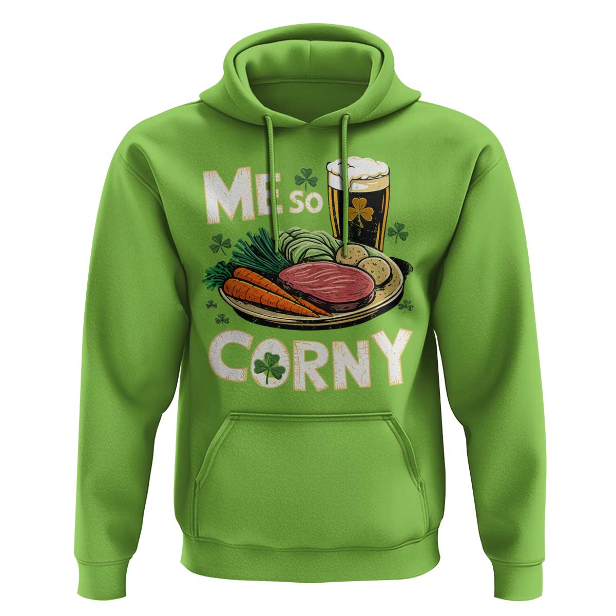 Funny St Patricks Day Me So Corny Hoodie Stout Irish Corned Beef
