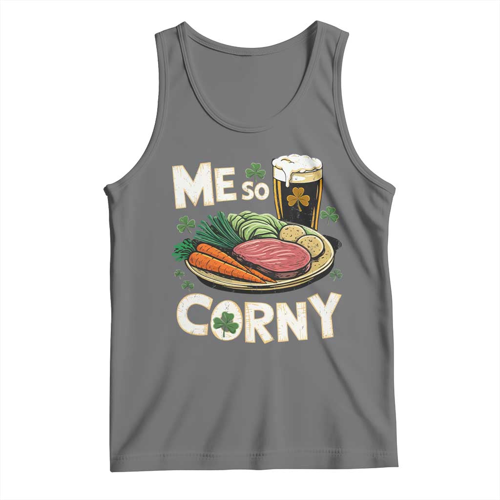 Funny St Patricks Day Me So Corny Tank Top Stout Irish Corned Beef