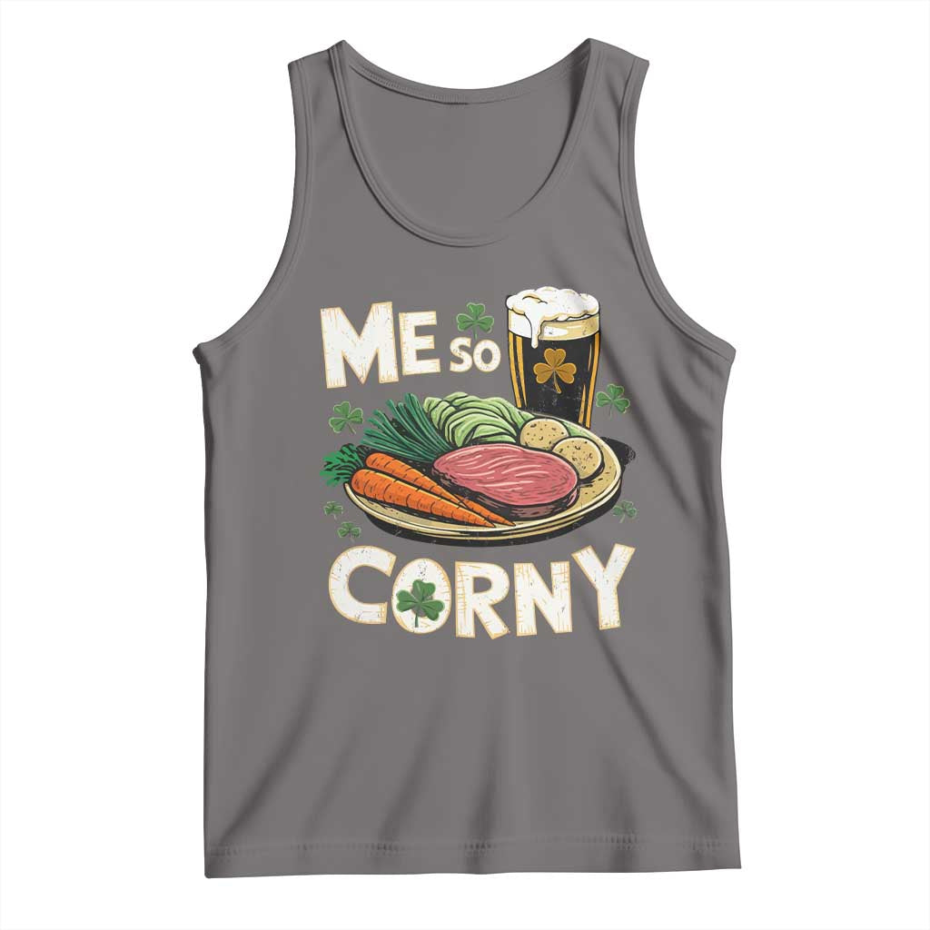 Funny St Patricks Day Me So Corny Tank Top Stout Irish Corned Beef