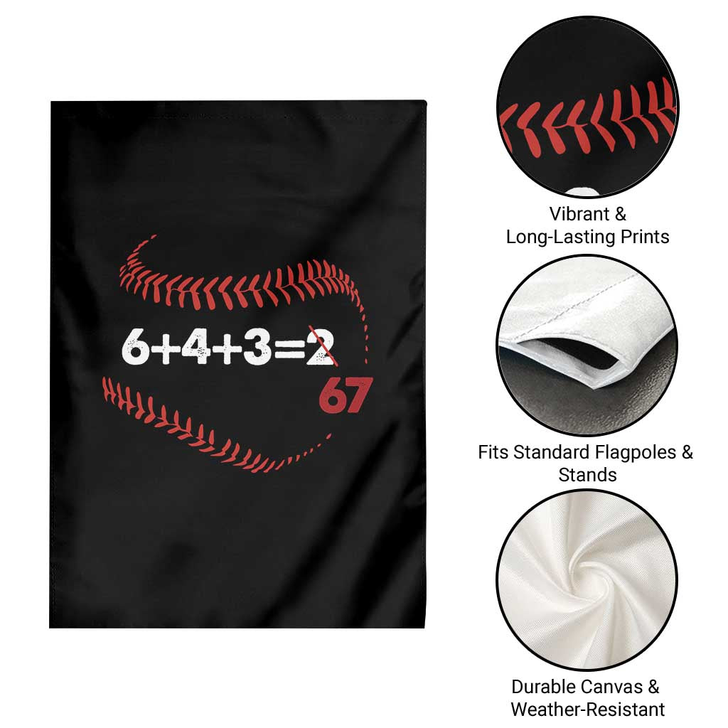 Funny 6432 67 Baseball Garden Flag Double Play Outs Baseball Player
