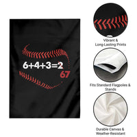 Funny 6432 67 Baseball Garden Flag Double Play Outs Baseball Player