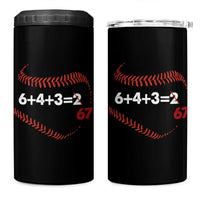 Funny 6432 67 Baseball 4 in 1 Can Cooler Tumbler Double Play Outs Baseball Player