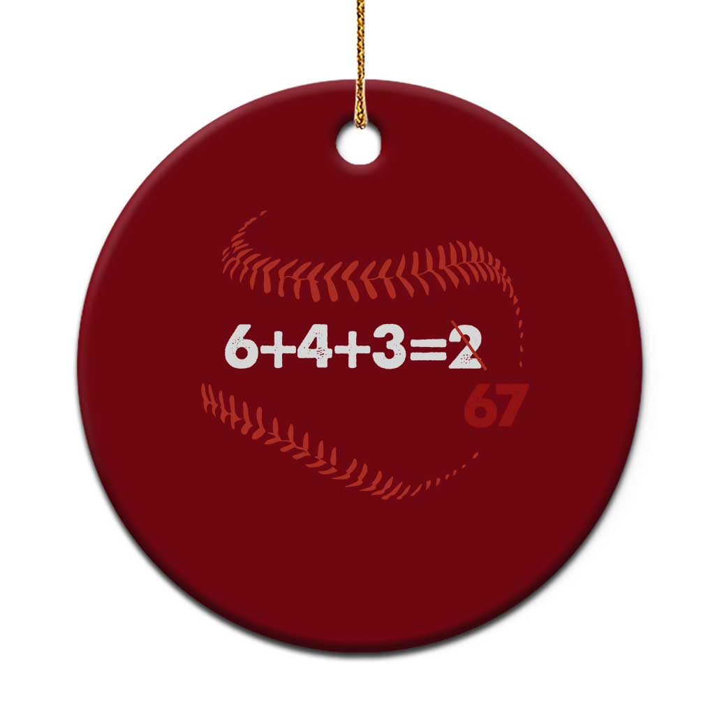 Funny 6432 67 Baseball Ceramic Ornament Double Play Outs Baseball Player