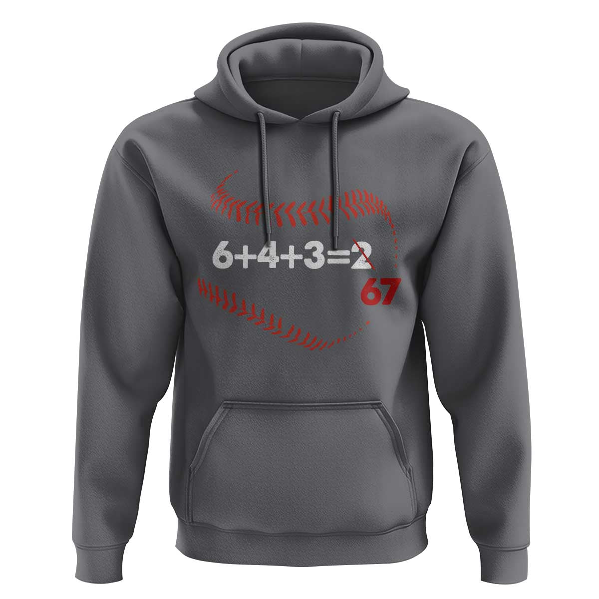 Funny 6432 67 Baseball Hoodie Double Play Outs Baseball Player