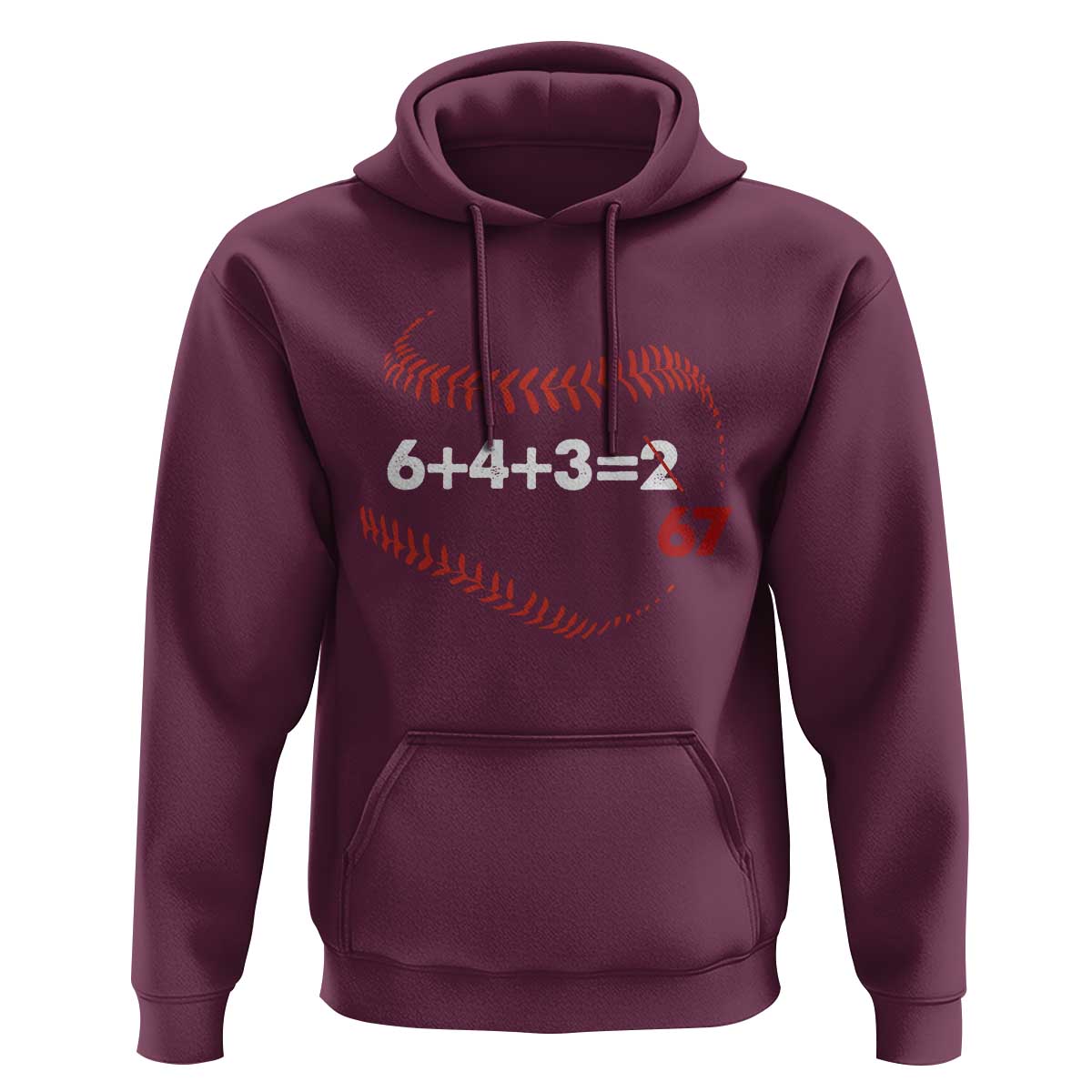 Funny 6432 67 Baseball Hoodie Double Play Outs Baseball Player