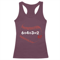 Funny 6432 67 Baseball Racerback Tank Top Double Play Outs Baseball Player