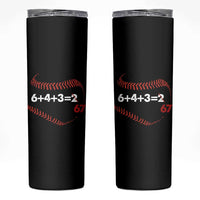 Funny 6432 67 Baseball Skinny Tumbler Double Play Outs Baseball Player