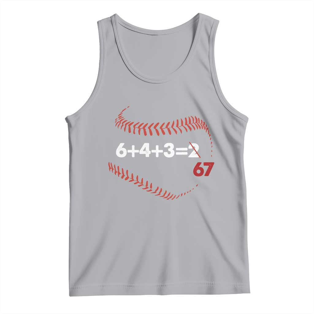 Funny 6432 67 Baseball Tank Top Double Play Outs Baseball Player
