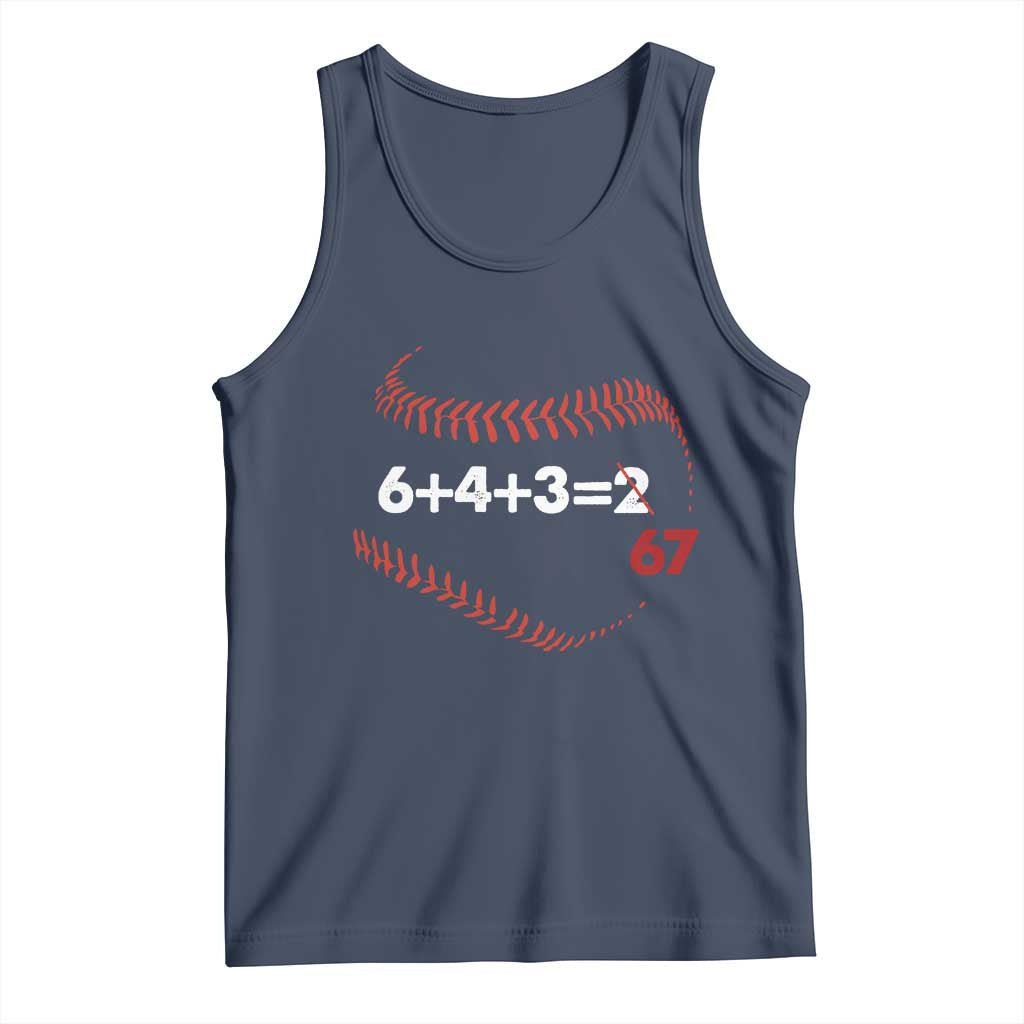 Funny 6432 67 Baseball Tank Top Double Play Outs Baseball Player