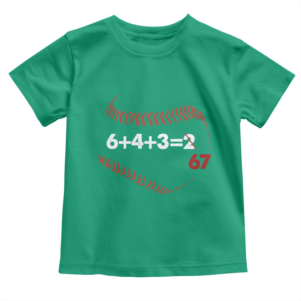 Funny 6432 67 Baseball Toddler T Shirt Double Play Outs Baseball Player