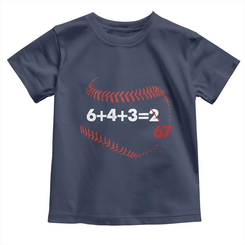 Funny 6432 67 Baseball Toddler T Shirt Double Play Outs Baseball Player