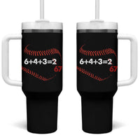 Funny 6432 67 Baseball Tumbler With Handle Double Play Outs Baseball Player